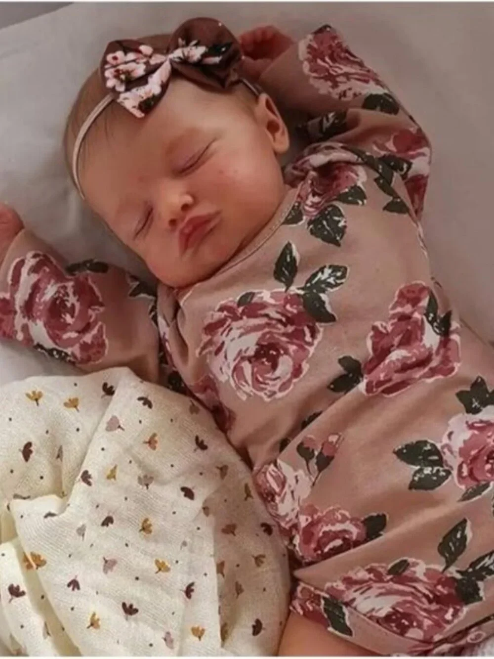 20 Inch Reborn Baby Girl Doll Lifelike Weighted Sleeping Hand Painted Hair